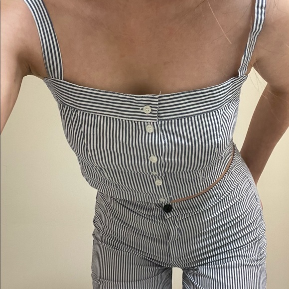 Matching striped Brandy Melville top & bottom set🤍🦋 - Picture 1 of 5